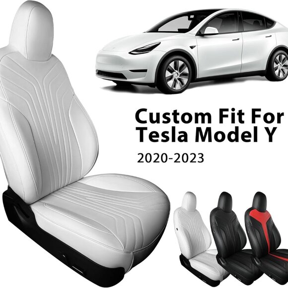 Tesla Model Y Seat Covers 2024 2023 2022 2021 2020 5 Seats, Car Seat Cover Full - Picture 3 of 10